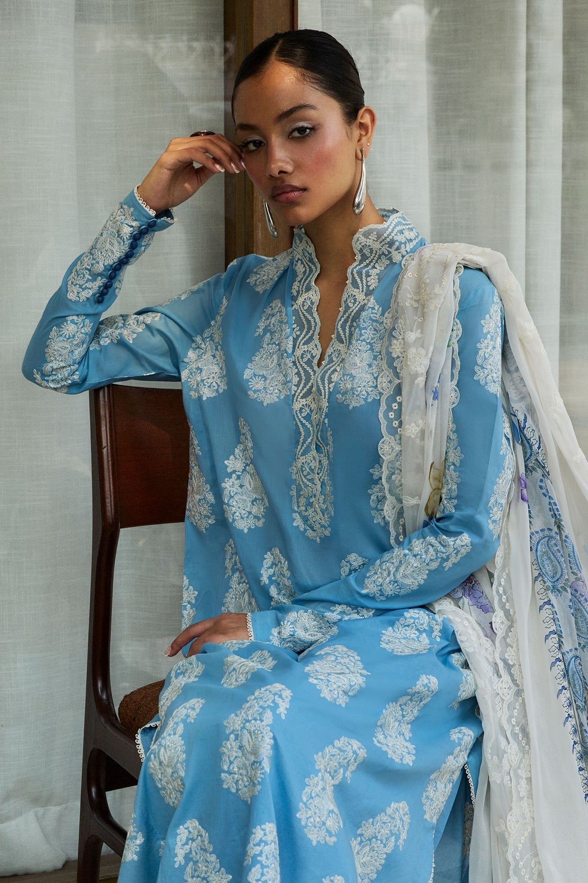 ZARA SHAHJAHAN | Satori Luxury Lawn 2025 - Rai-6B Unstitched - Aarzu