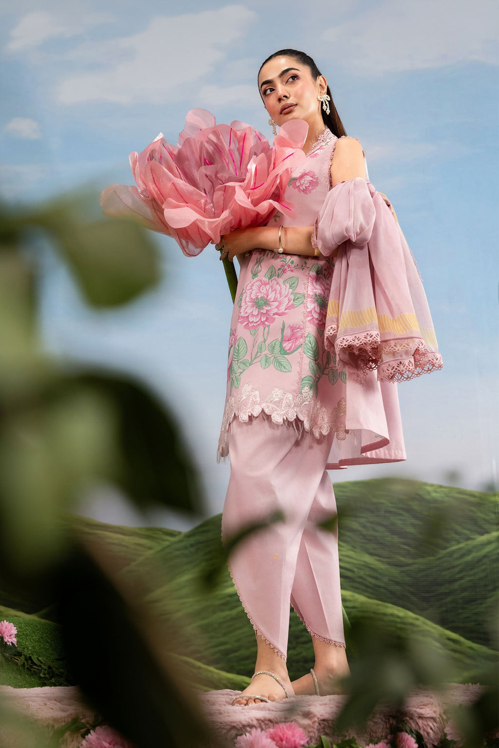 MARIA.B | M.BASICS Dreamscape Lawn Unstitched - 4A - Aarzu