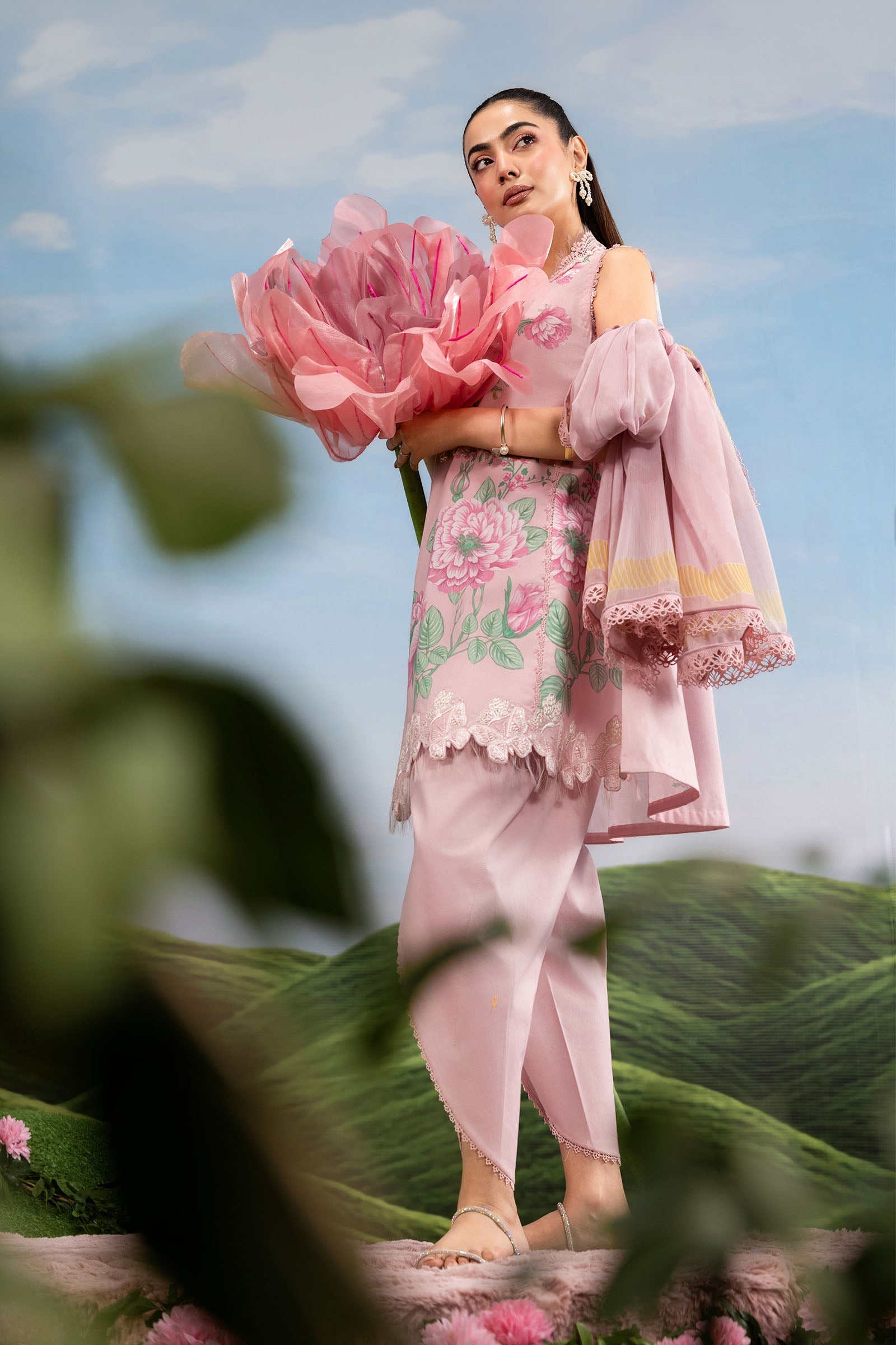 MARIA.B | M.BASICS Dreamscape Lawn Unstitched - 4A - Aarzu