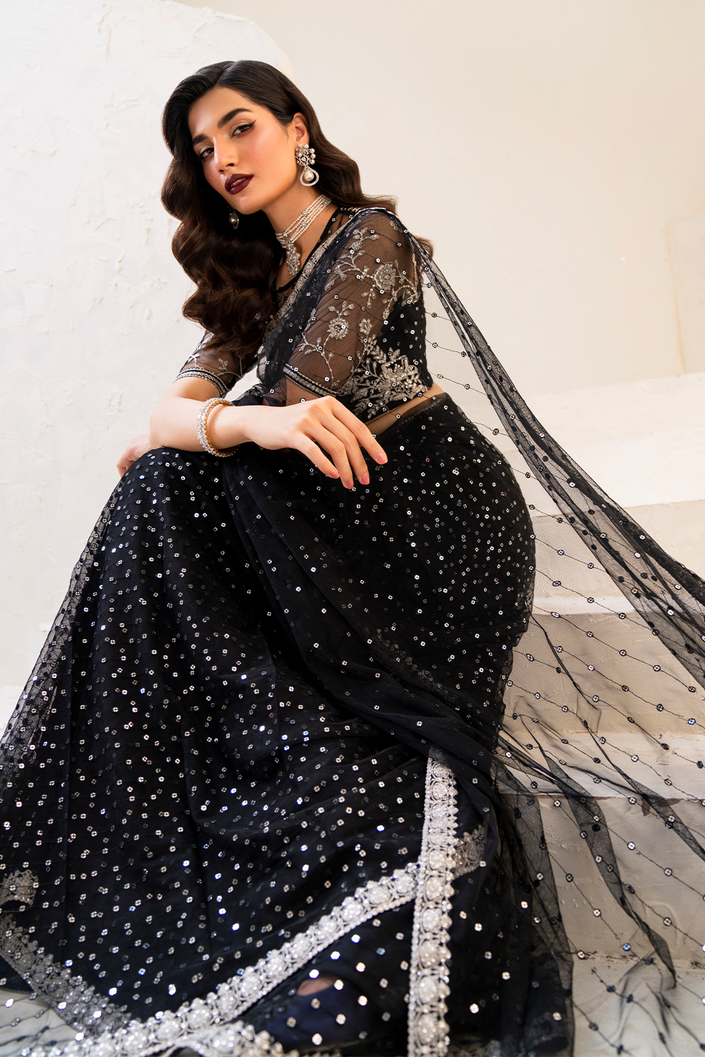 IZNIK | Chinon Chiffon '24 | CC-50 Embroidered Net Unstitched