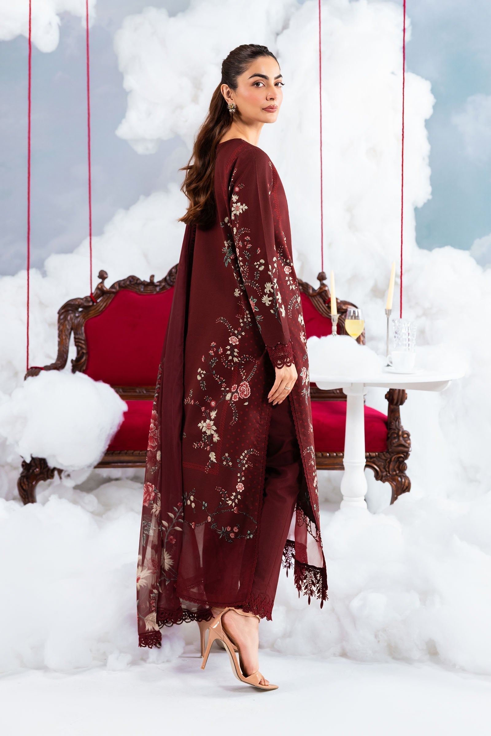 MARIA.B | M.BASICS Dreamscape Lawn Unstitched - 7A - Aarzu
