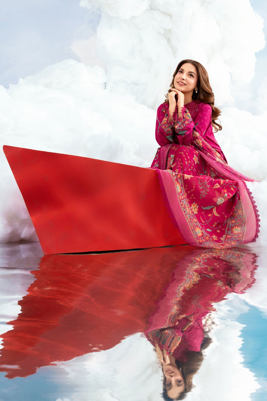 MARIA.B | M.BASICS Dreamscape Lawn Unstitched - 3B - Aarzu