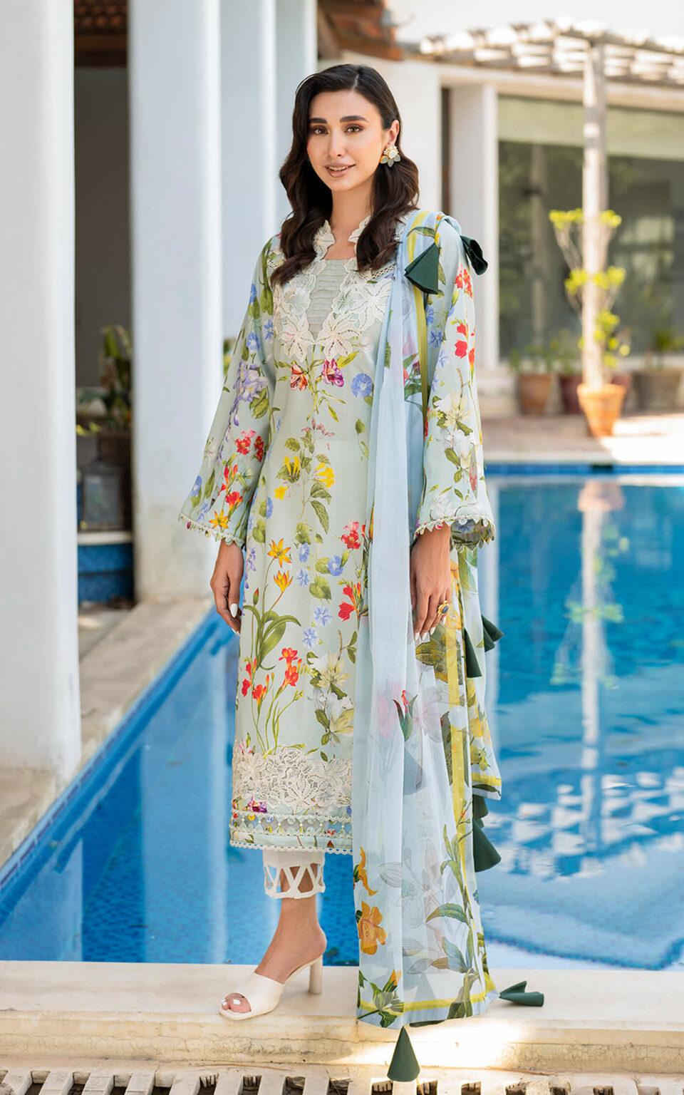 Asifa & Nabeel | Meraki Summer'24 Lawn | Suroor MK-04