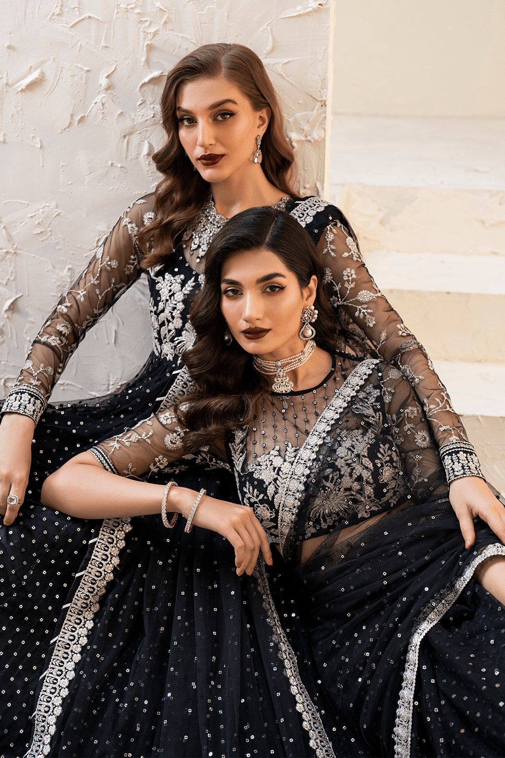 IZNIK | Chinon Chiffon '24 | CC-50 Embroidered Net Unstitched - Aarzu