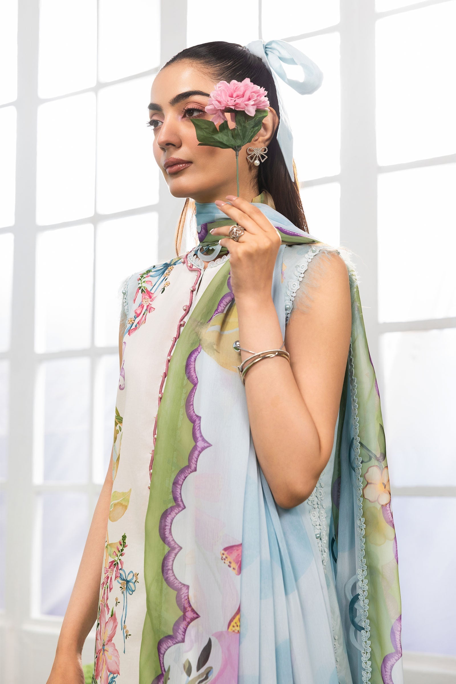 MARIA.B | M.BASICS Dreamscape Lawn Unstitched - 5A - Aarzu