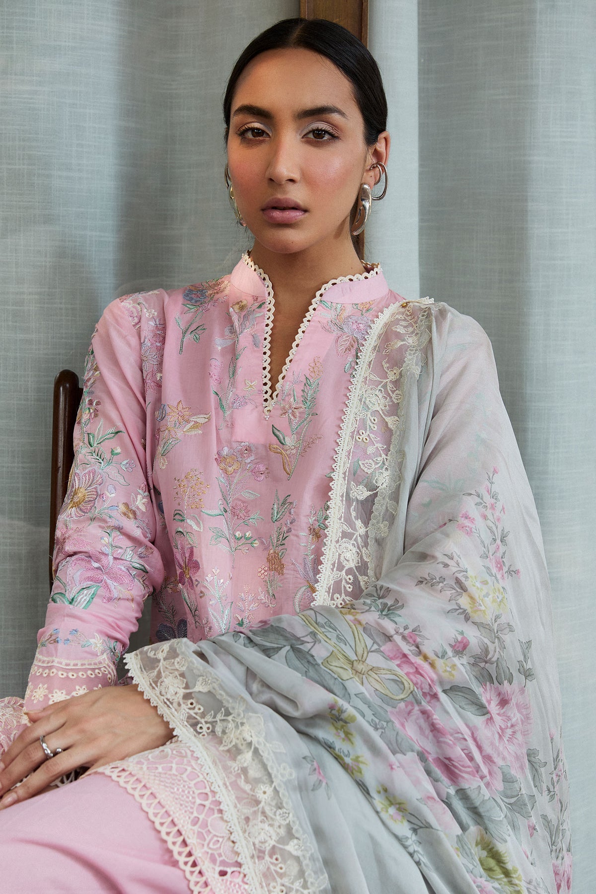ZARA SHAHJAHAN | Satori Luxury Lawn 2025 - Nozomi-2A Unstitched - Aarzu