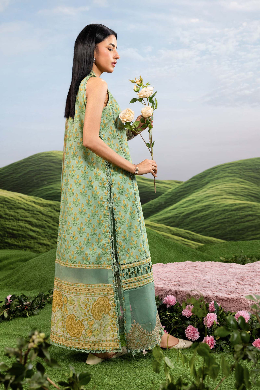 MARIA.B | M.BASICS Dreamscape Lawn Unstitched - 12B - Aarzu