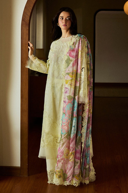 ZARA SHAHJAHAN | Satori Luxury Lawn 2025 - Kaori-1B Unstitched