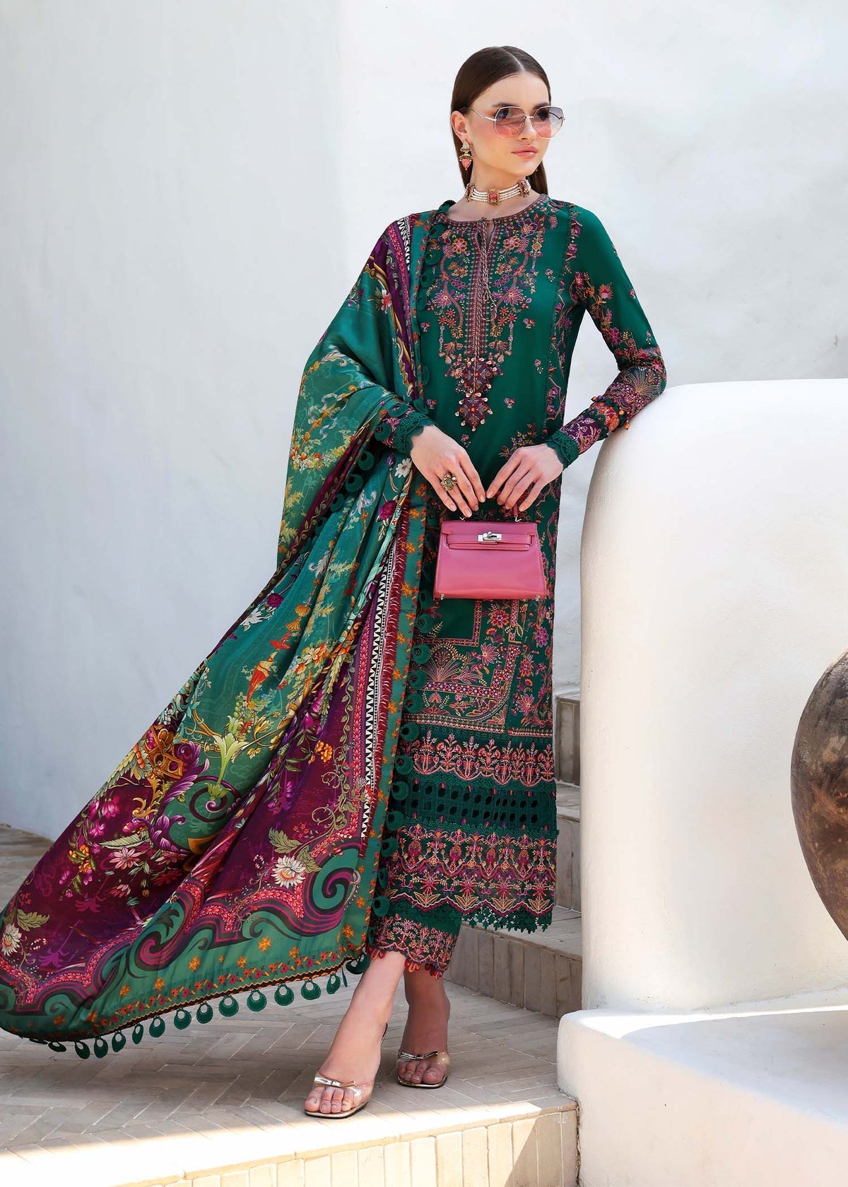 KANWAL MALIK : Elysia Luxury Lawn 2025 Unstitched - Sierra