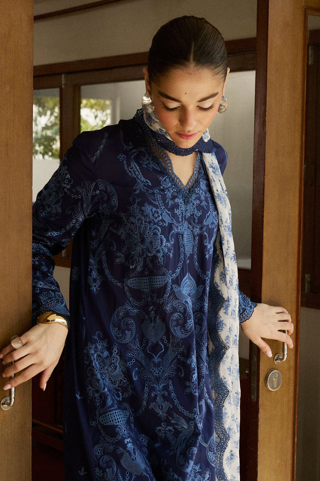 ZARA SHAHJAHAN | Satori Luxury Lawn 2025 - Sei-9B Unstitched - Aarzu