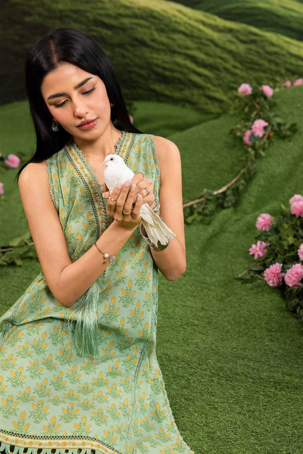 MARIA.B | M.BASICS Dreamscape Lawn Unstitched - 12B - Aarzu