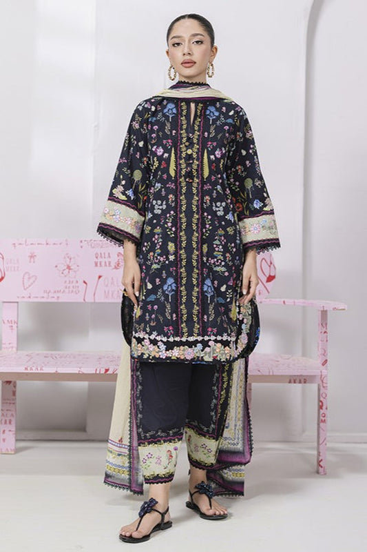 QALAMKAR | QPrints Embroidered Lawn 2025 Unstitched - Talia