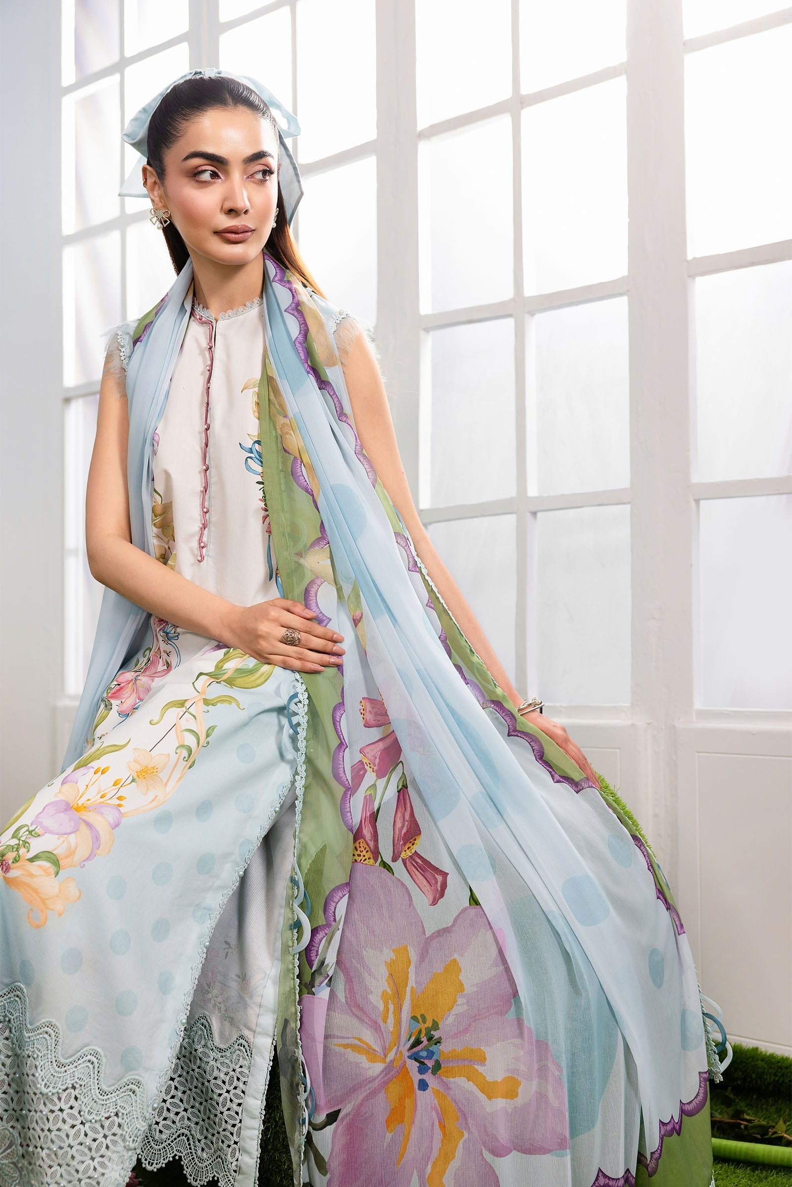 MARIA.B | M.BASICS Dreamscape Lawn Unstitched - 5A - Aarzu