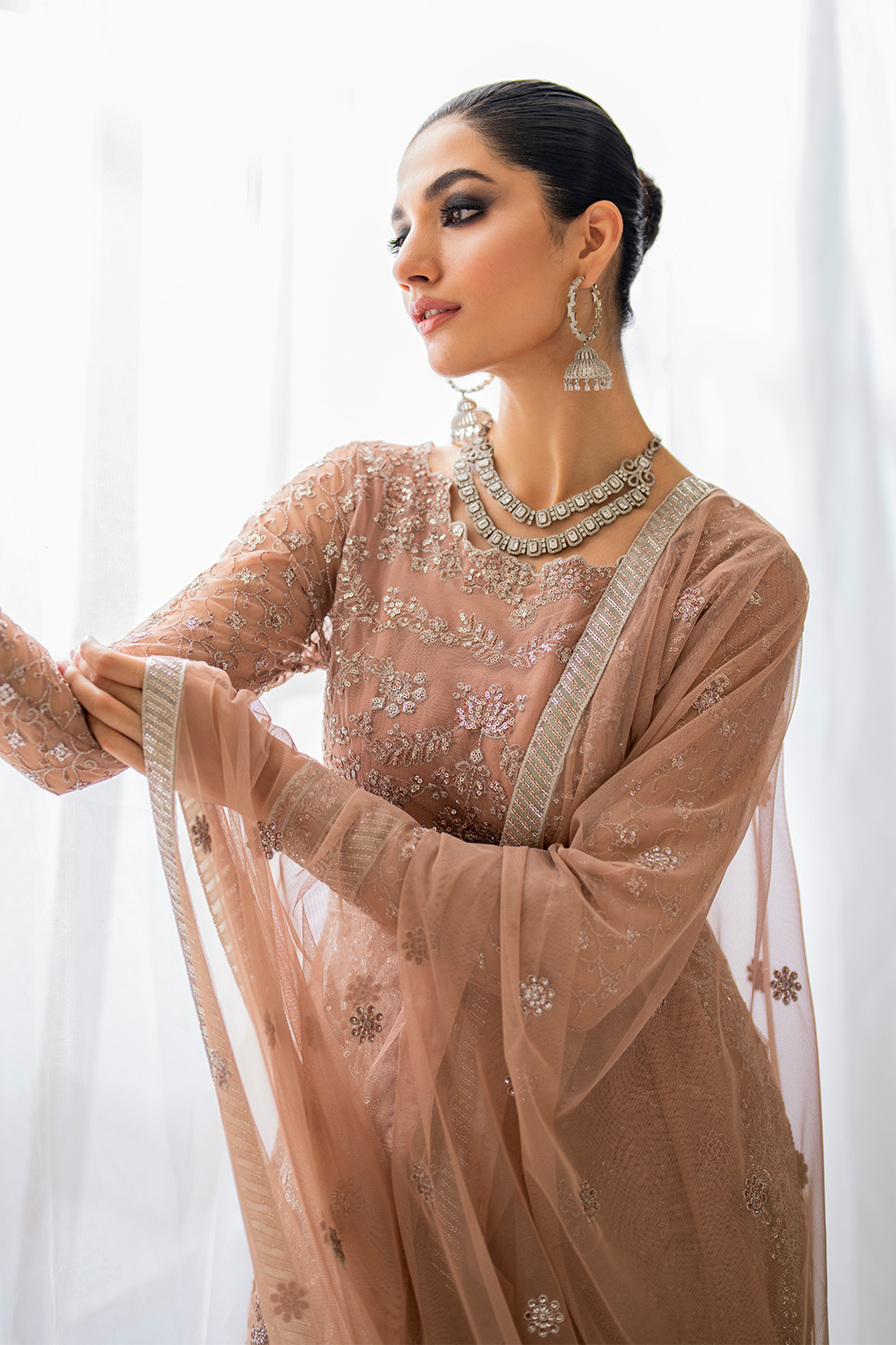 IZNIK | Chinon Chiffon '24 | CC-43 Embroidered Net Unstitched