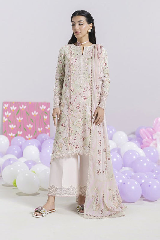 QALAMKAR | QPrints Embroidered Lawn 2025 Unstitched - Jade