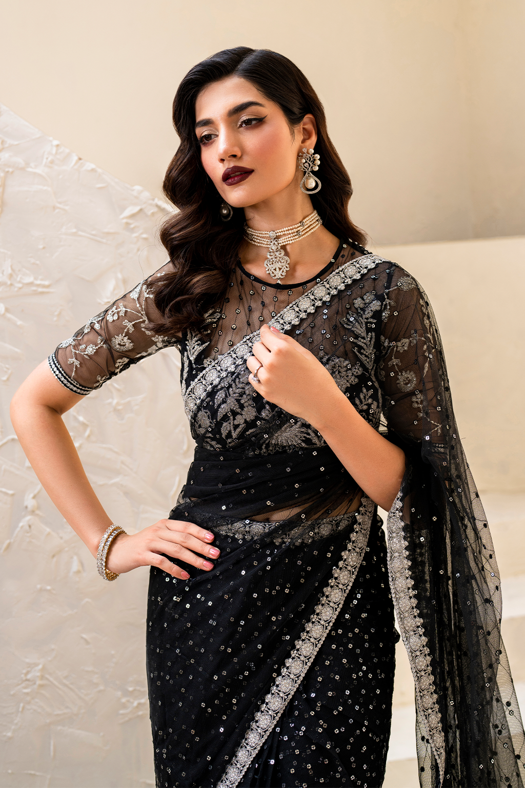 IZNIK | Chinon Chiffon '24 | CC-50 Embroidered Net Unstitched