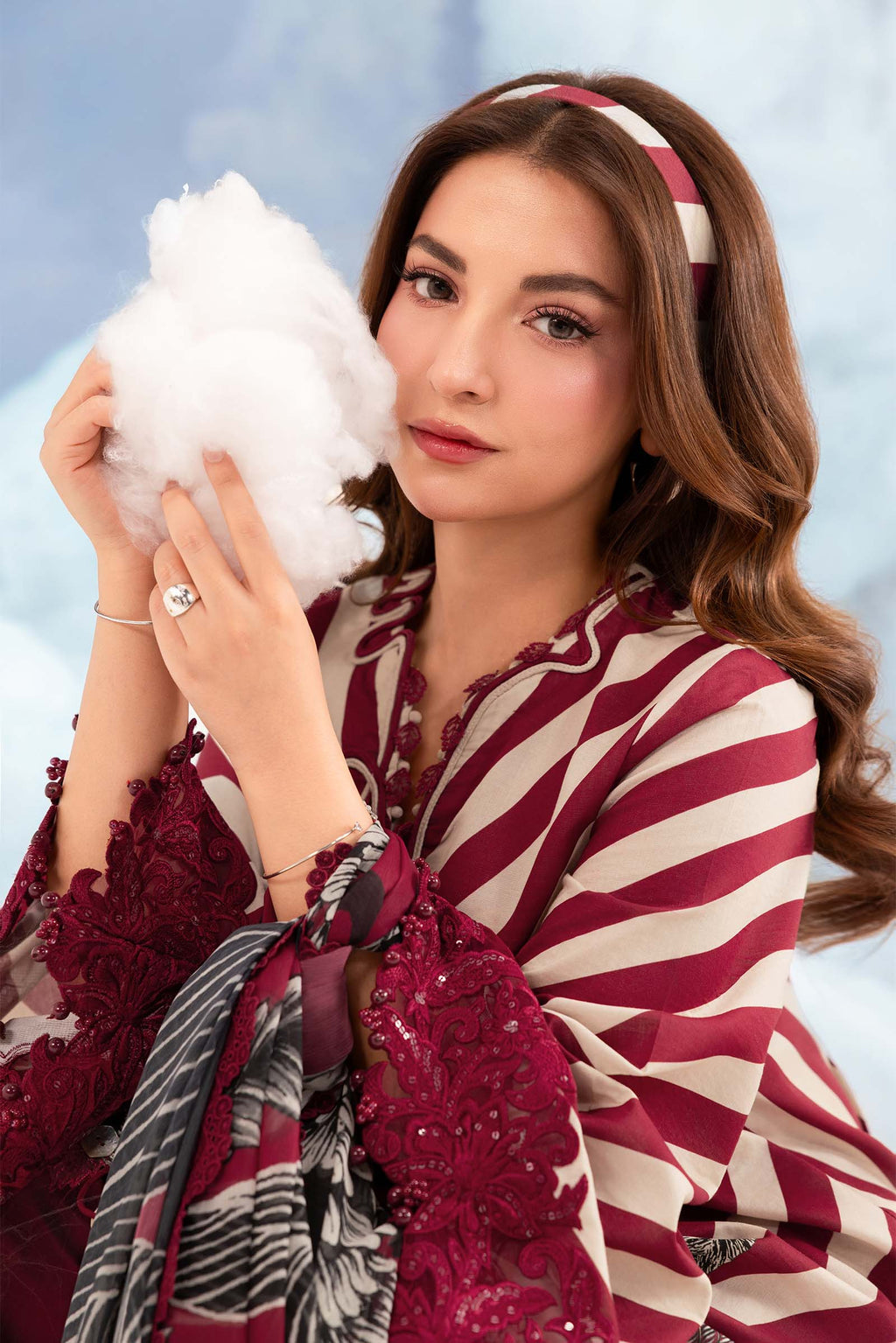 MARIA.B | M.BASICS Dreamscape Lawn Unstitched - 8B - Aarzu