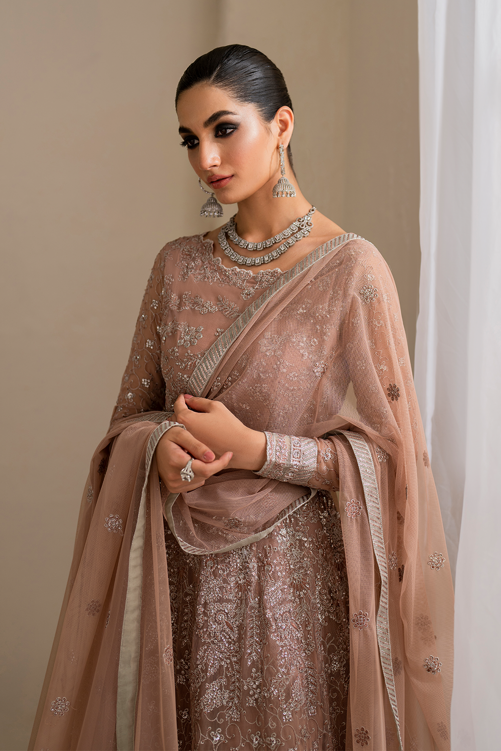 IZNIK | Chinon Chiffon '24 | CC-43 Embroidered Net Unstitched