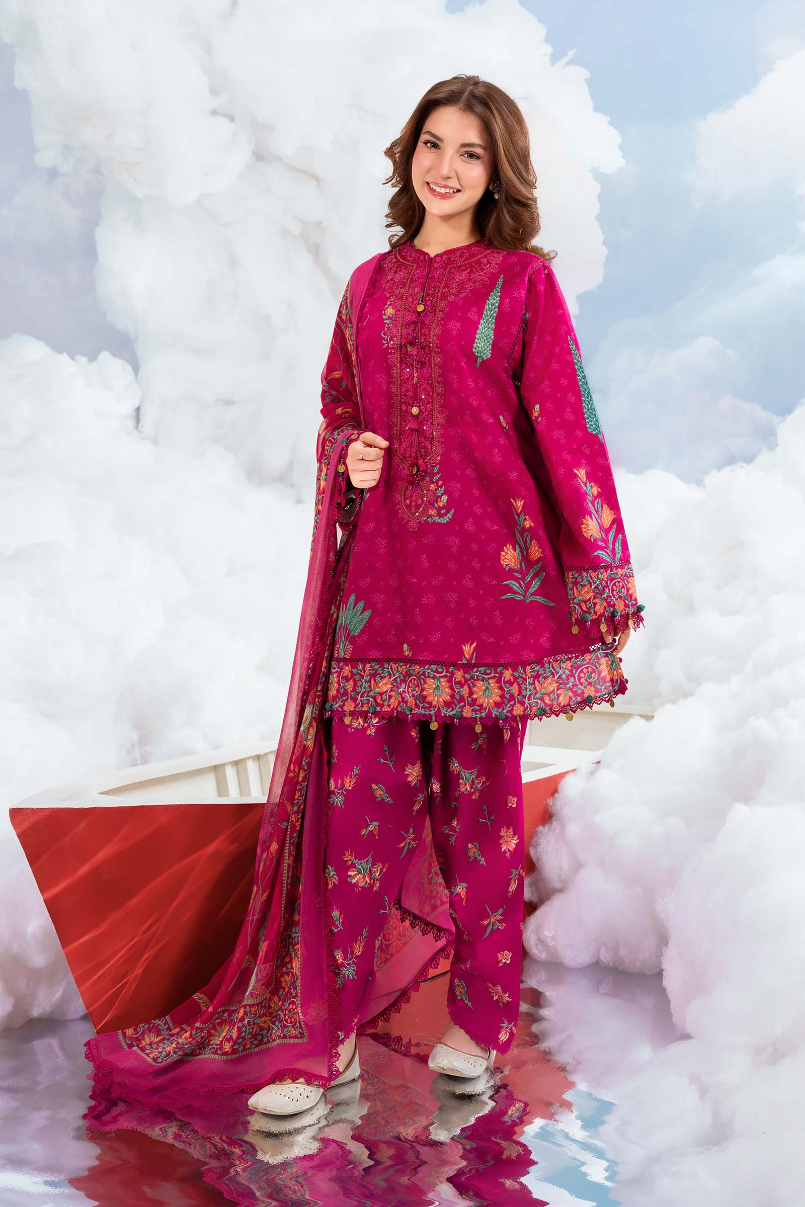 MARIA.B | M.BASICS Dreamscape Lawn Unstitched - 3B - Aarzu