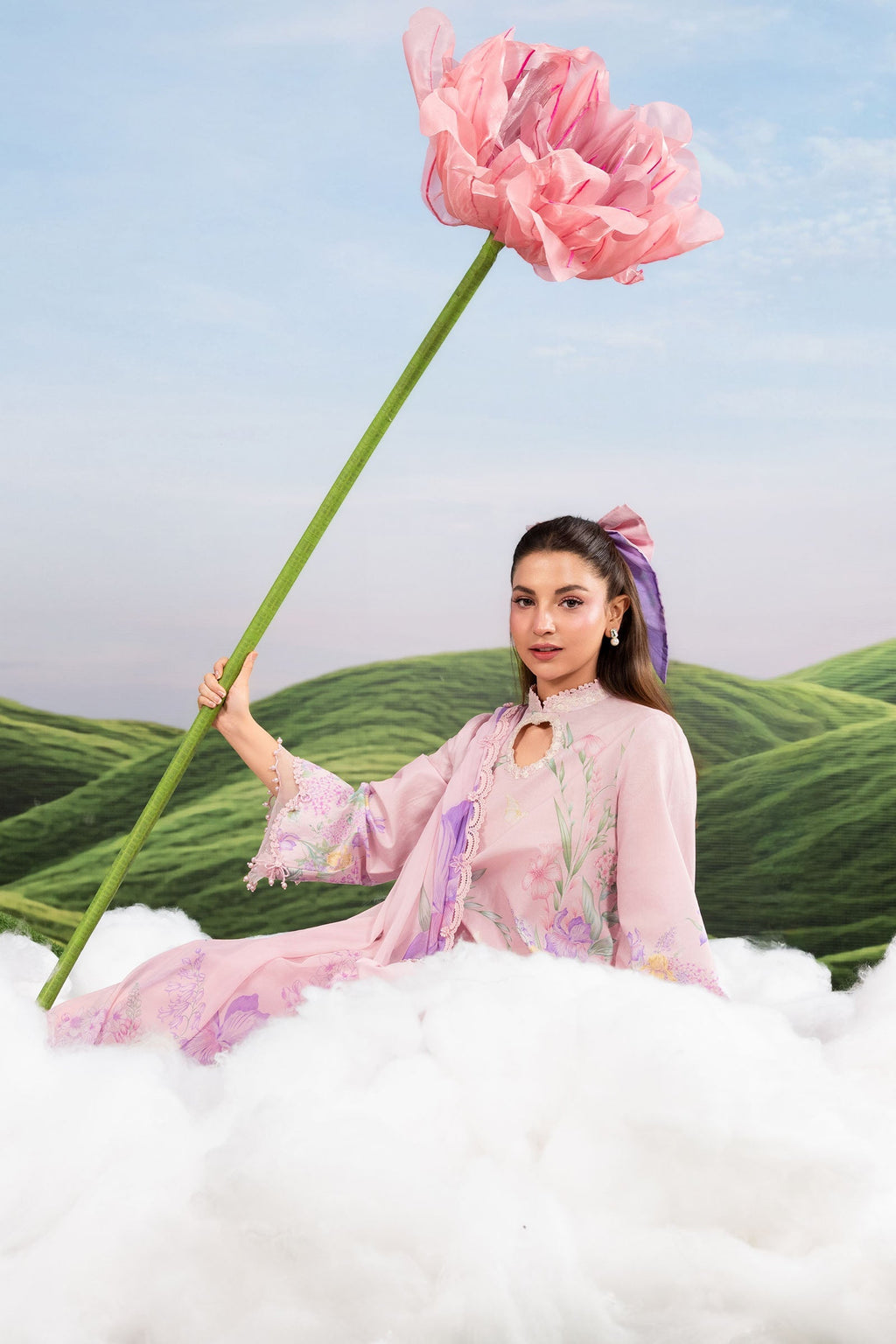 MARIA.B | M.BASICS Dreamscape Lawn Unstitched - 10B - Aarzu