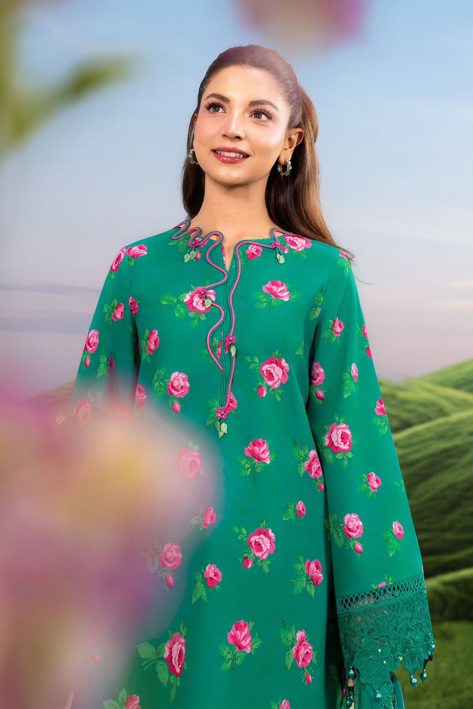 MARIA.B | M.BASICS Dreamscape Lawn Unstitched - 9A - Aarzu