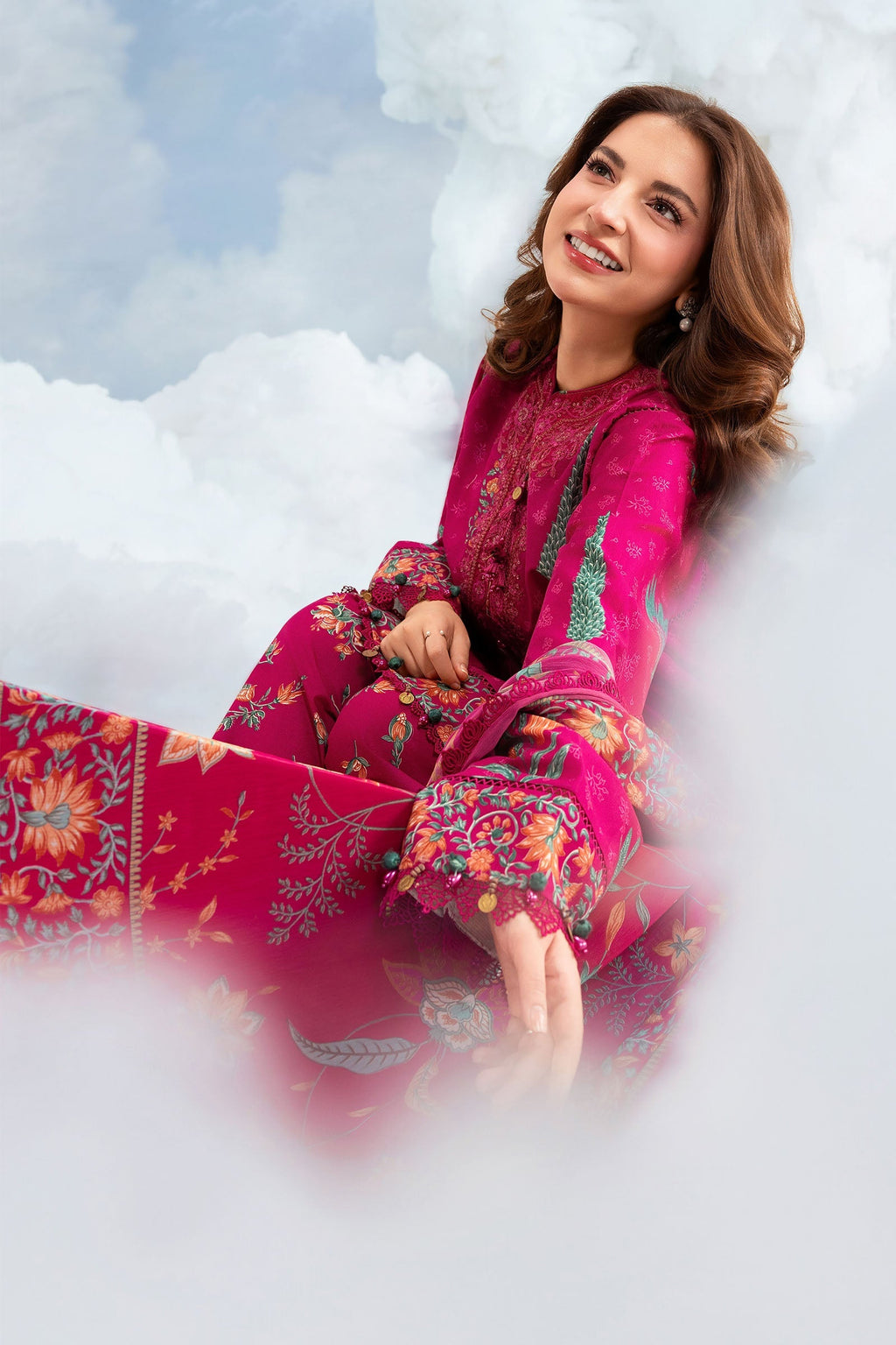 MARIA.B | M.BASICS Dreamscape Lawn Unstitched - 3B - Aarzu