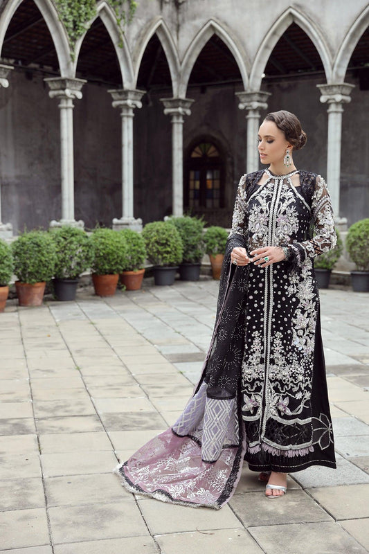 Maryam Hussain RAHA Festive wedding suit Danisa with, hand embellishments, and a crystal-sprayed dupatta