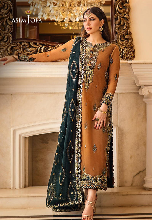 ASIM JOFA | Zari Sitara | AJZS-09 Embroidered Chiffon Unstitched