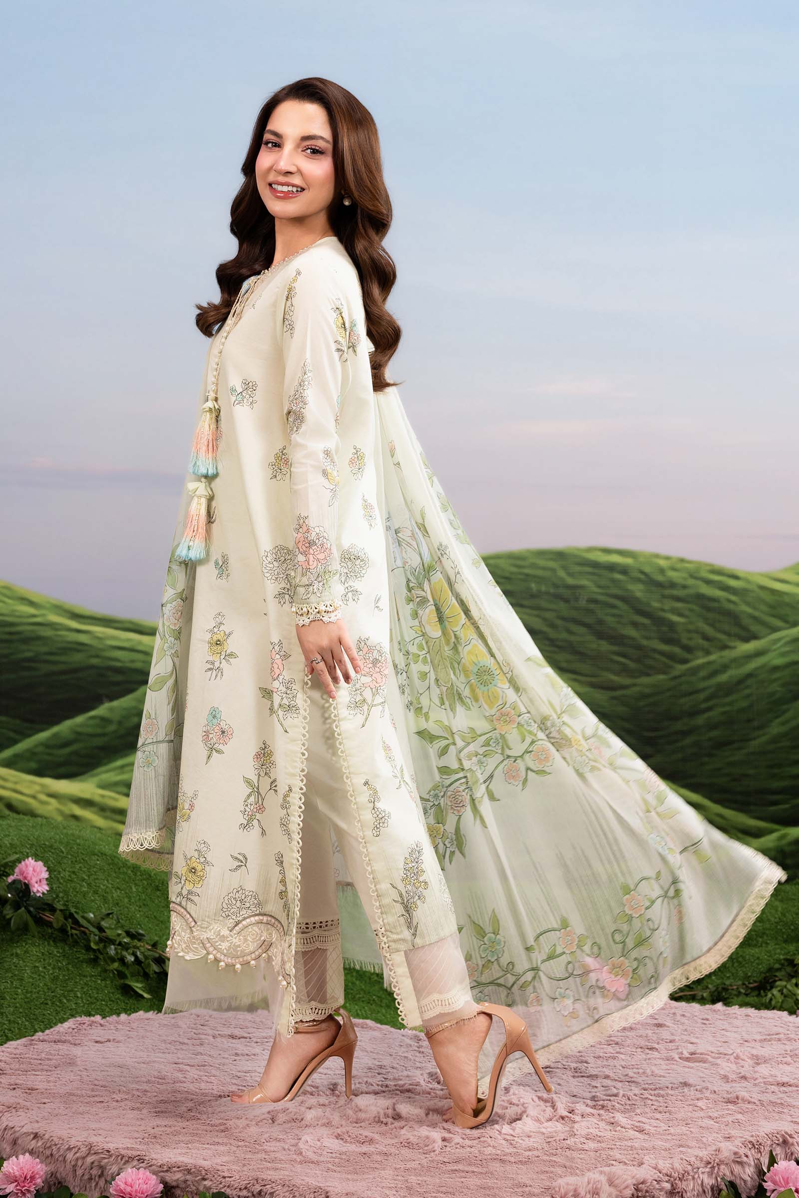 MARIA.B | M.BASICS Dreamscape Lawn Unstitched - 2A - Aarzu