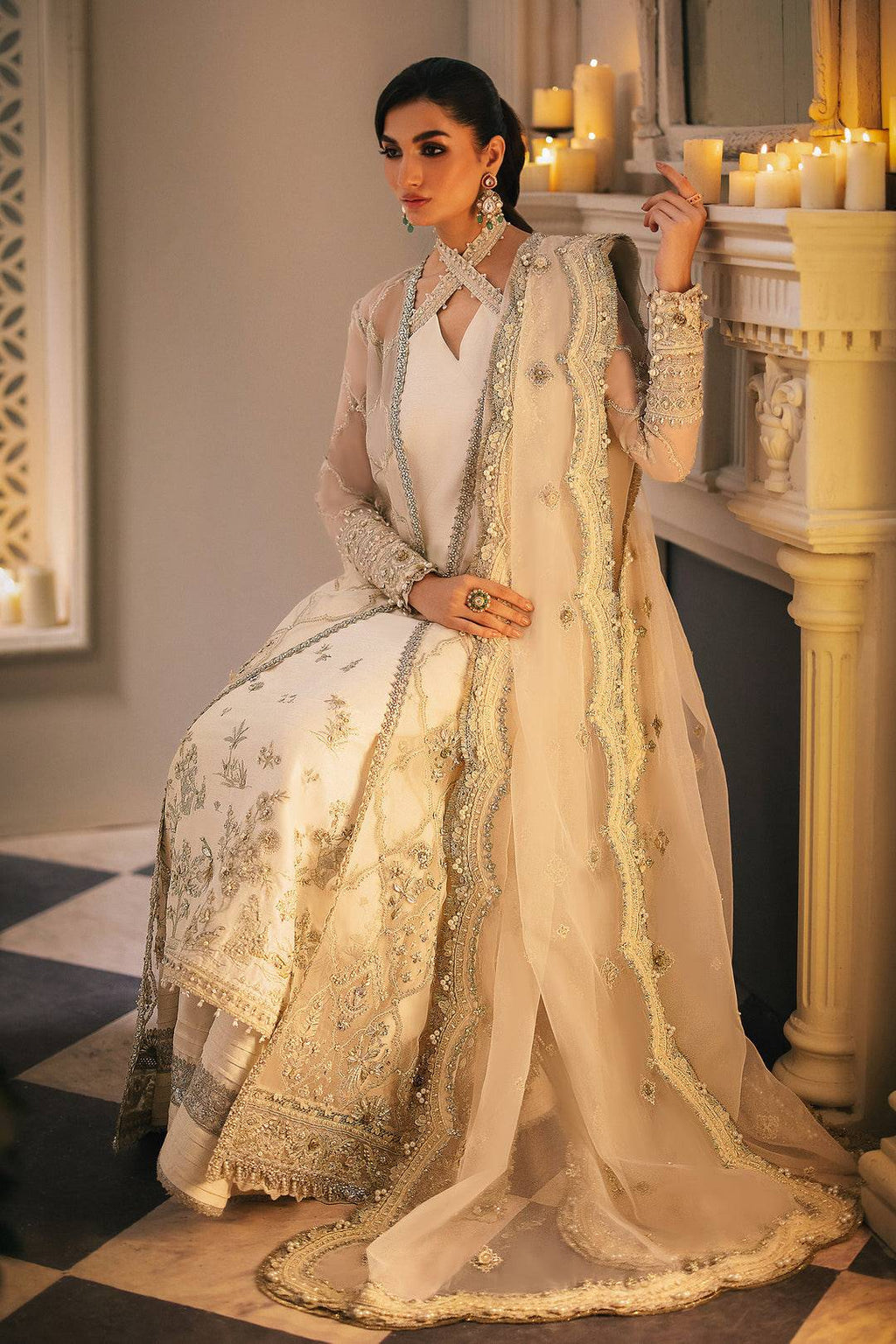 ZAHA | Gossamer Wedding Unstitched 2024 | Leiyn ZC24-02 - Aarzu