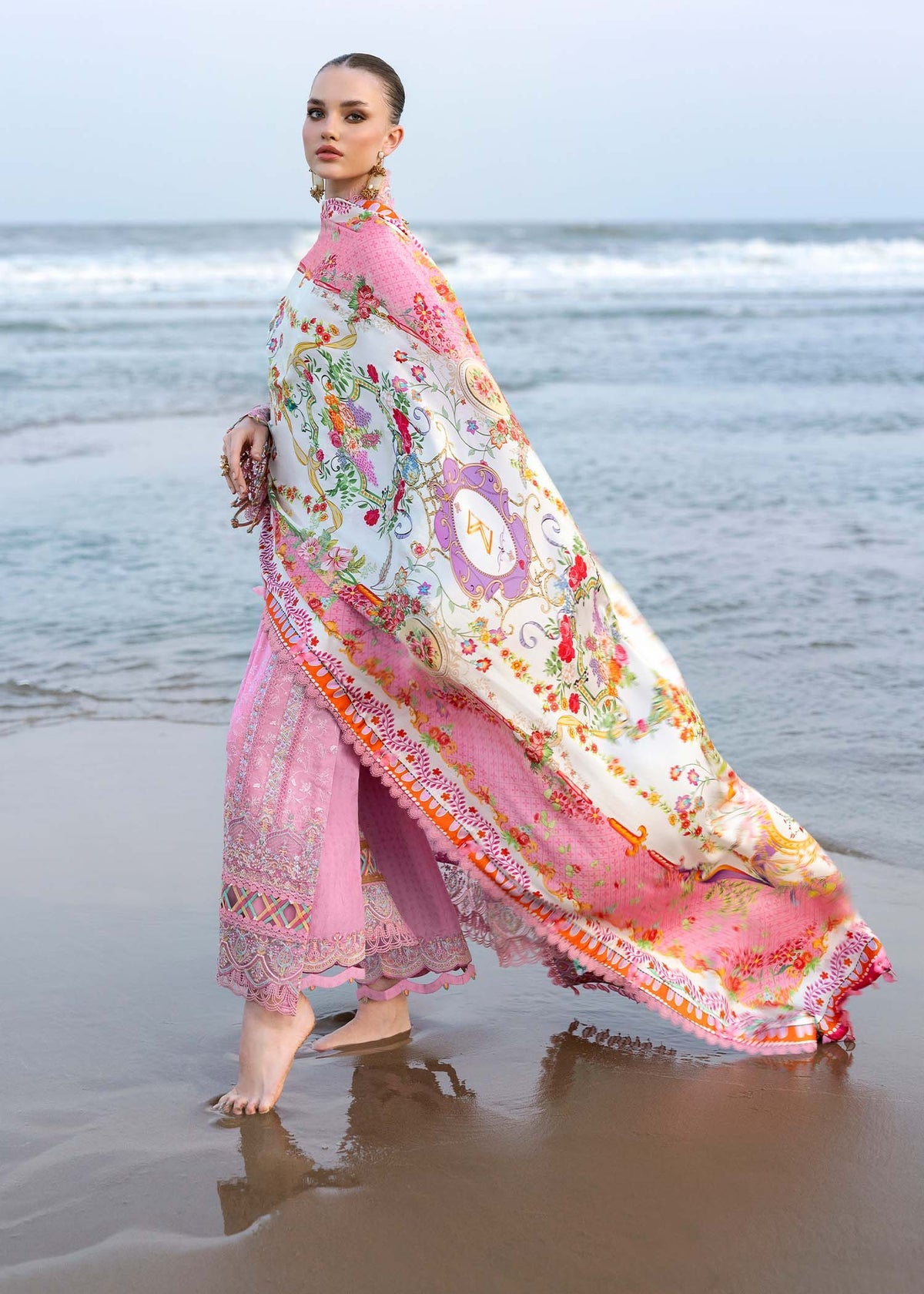 KANWAL MALIK : Elysia Luxury Lawn 2025 Unstitched - Ariana