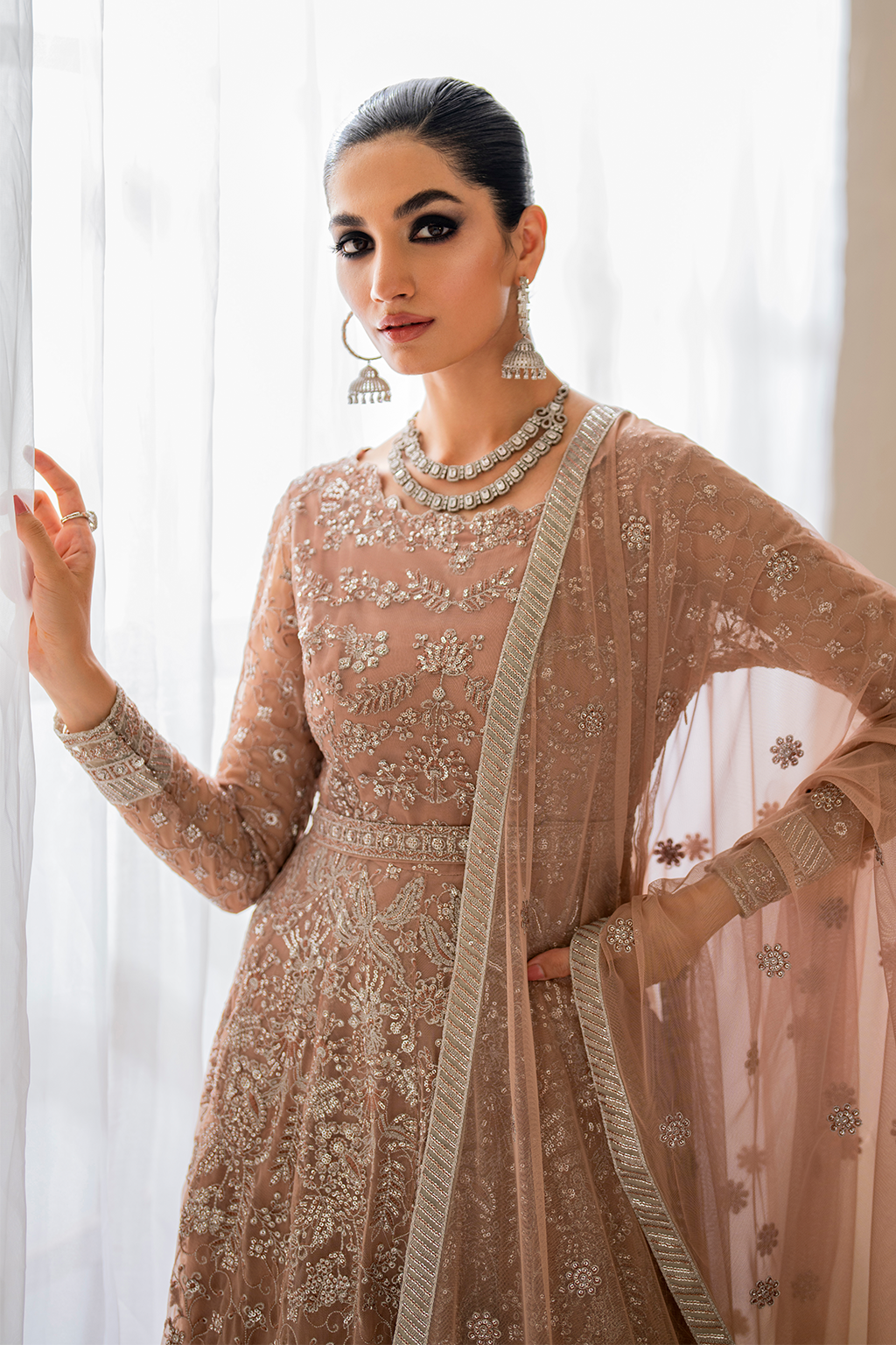 IZNIK | Chinon Chiffon '24 | CC-43 Embroidered Net Unstitched