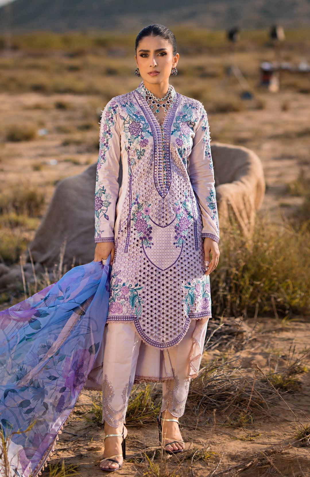 Mahiymaan | Luxury Lawn | Lavender Mist | Aarzu