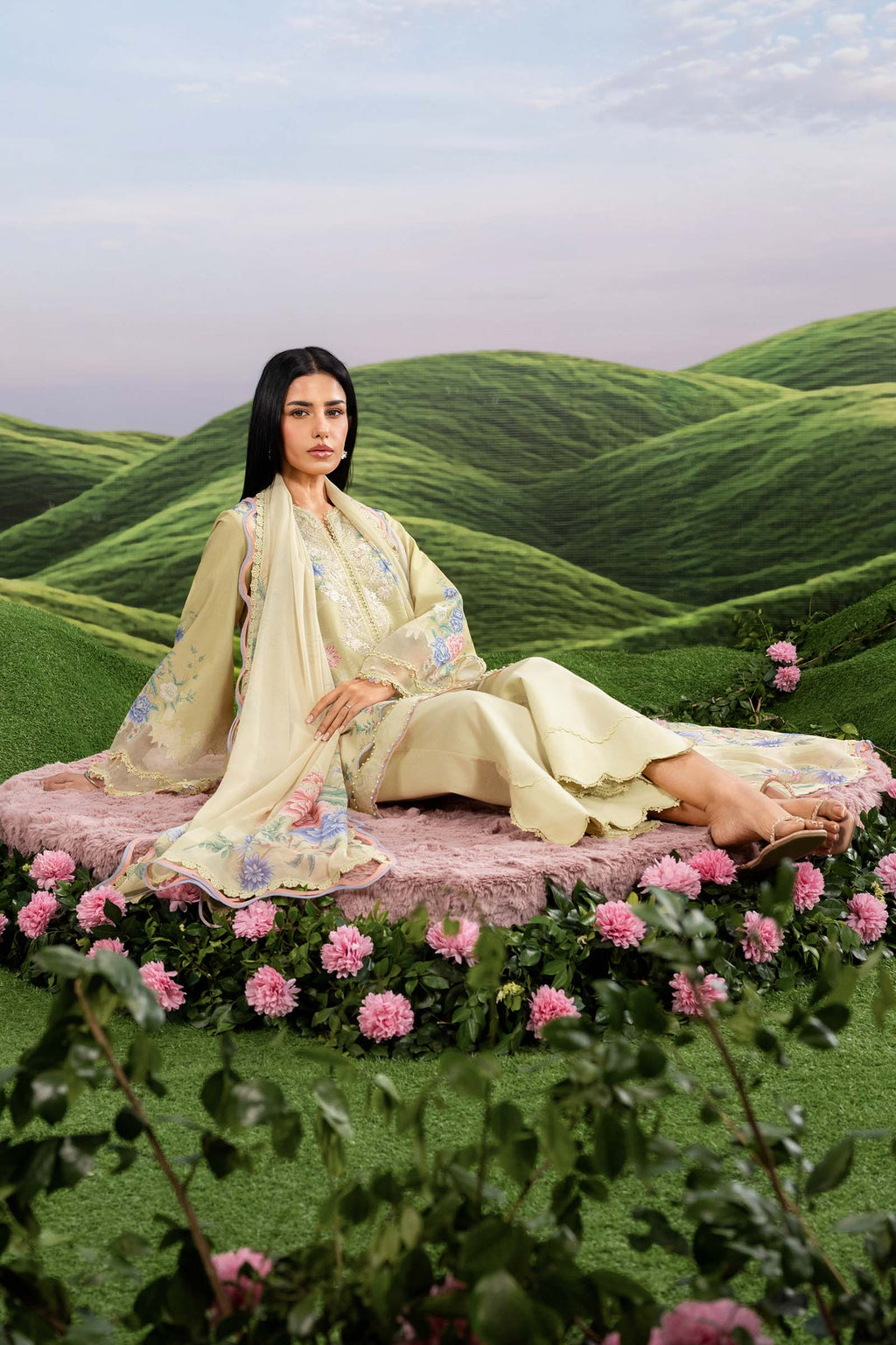 MARIA.B | M.BASICS Dreamscape Lawn Unstitched - 11A - Aarzu
