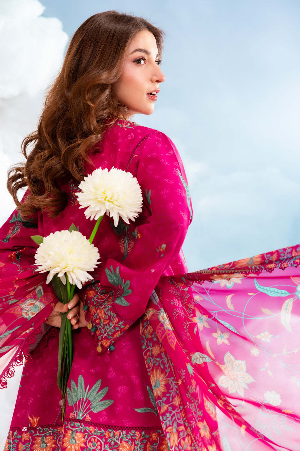 MARIA.B | M.BASICS Dreamscape Lawn Unstitched - 3B - Aarzu