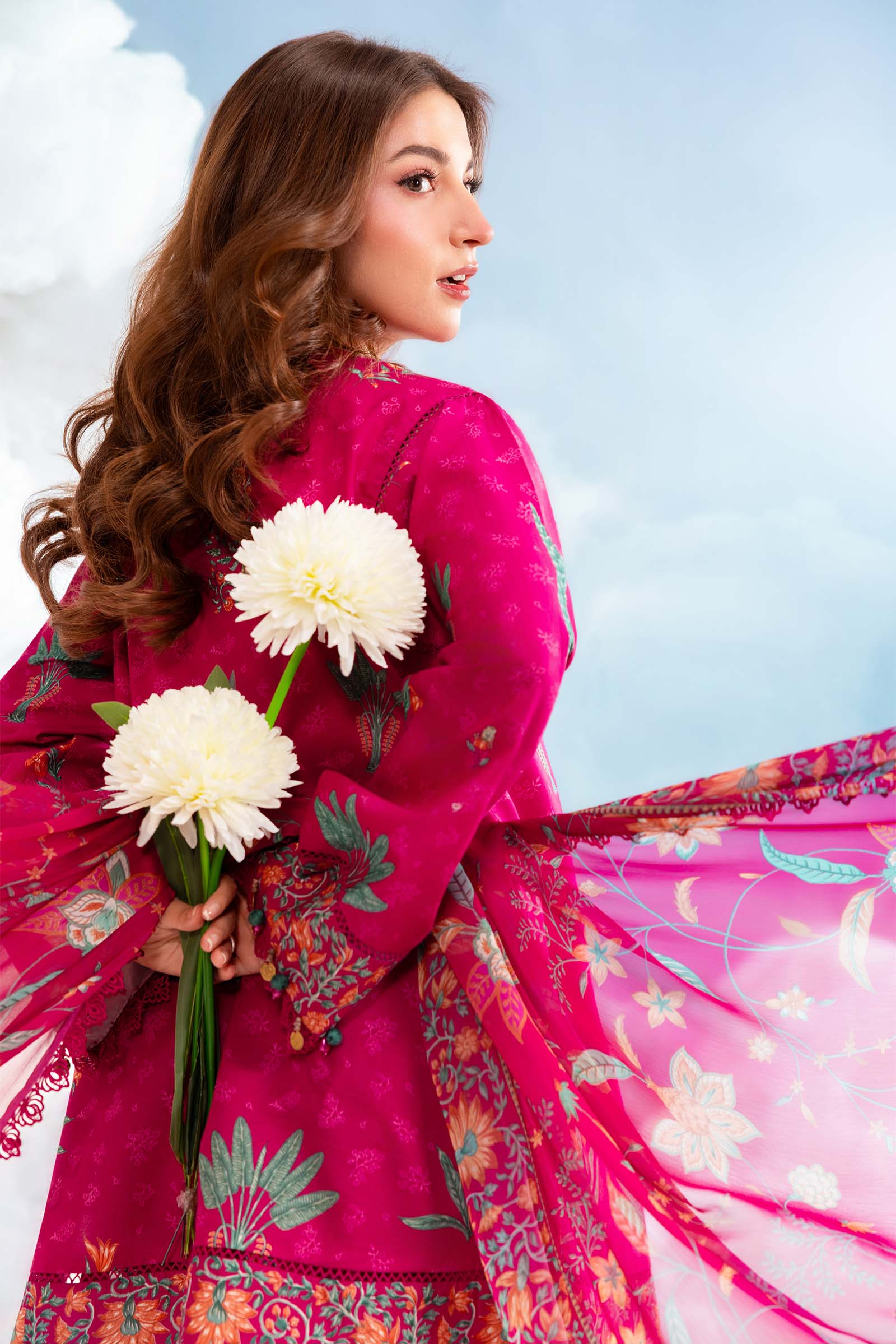 MARIA.B | M.BASICS Dreamscape Lawn Unstitched - 3B - Aarzu