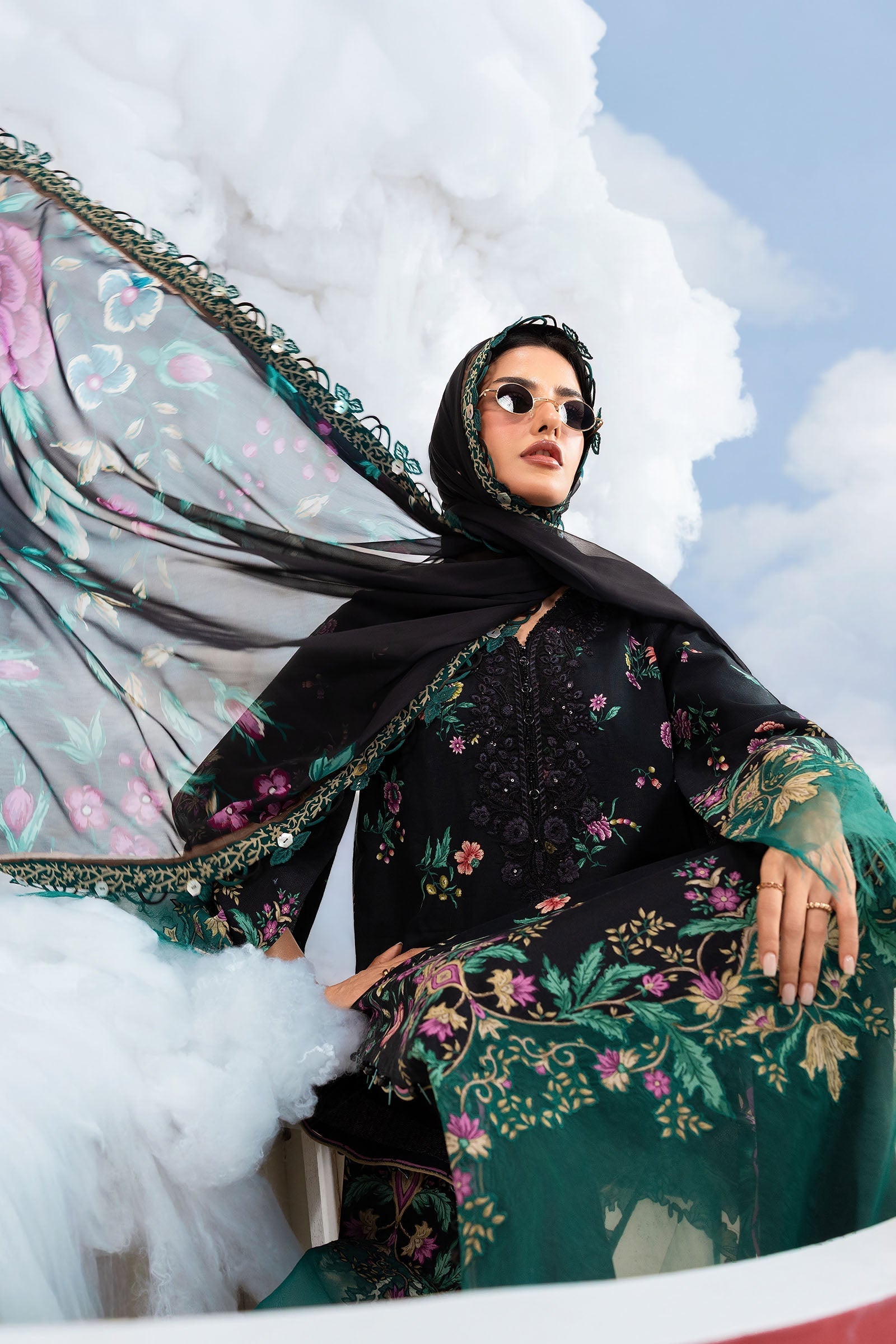 MARIA.B | M.BASICS Dreamscape Lawn Unstitched - 1B - Aarzu