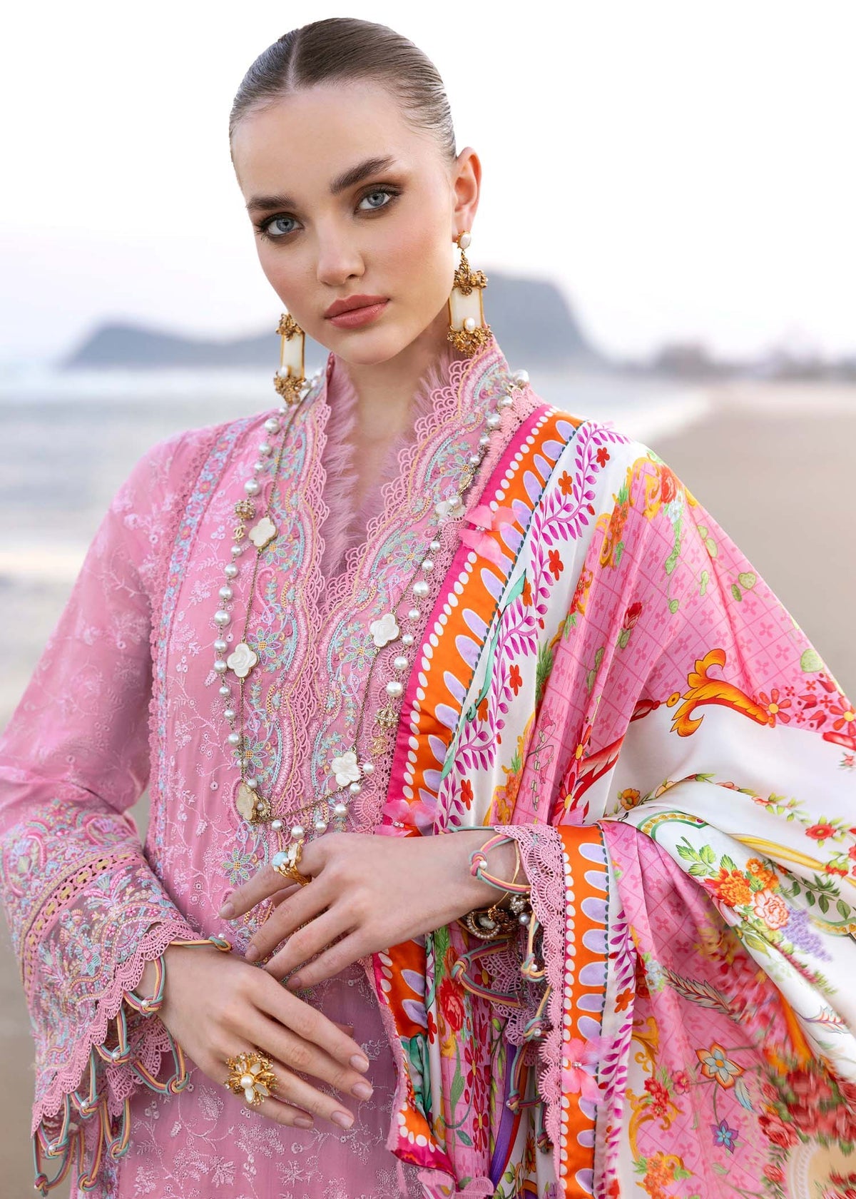 KANWAL MALIK : Elysia Luxury Lawn 2025 Unstitched - Ariana