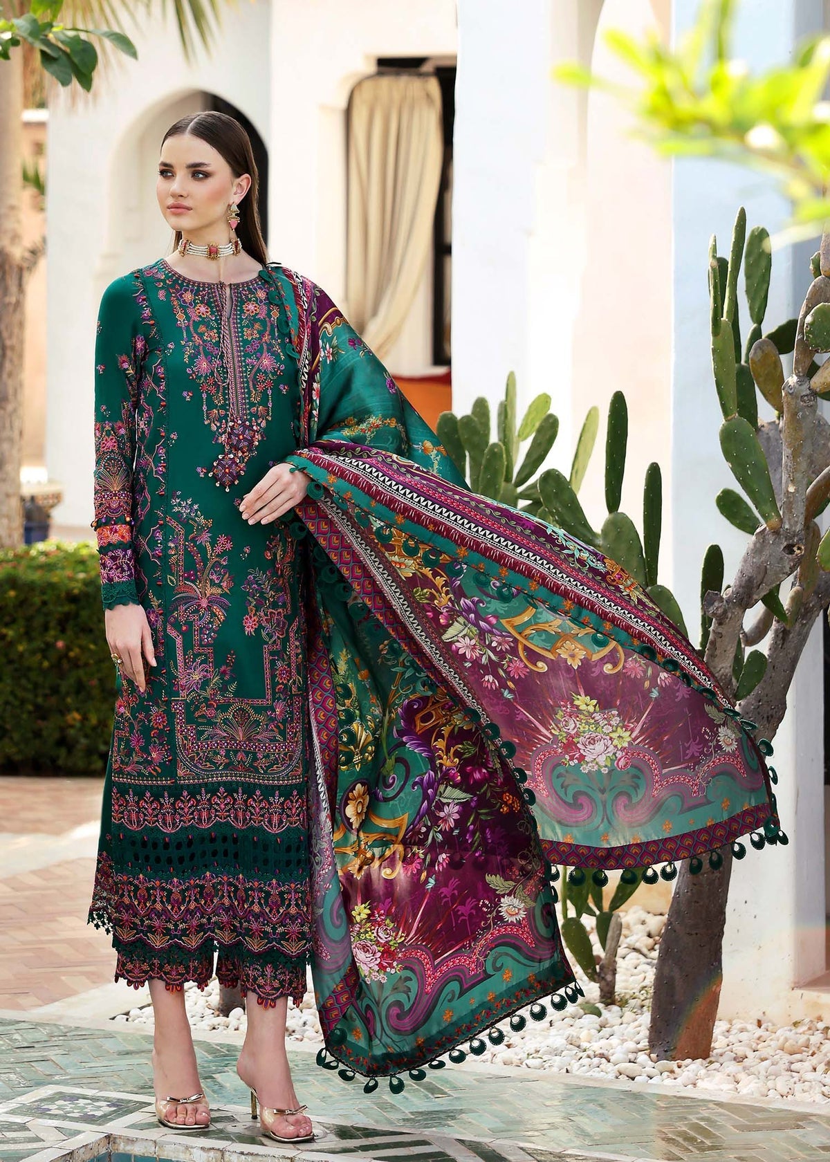 KANWAL MALIK : Elysia Luxury Lawn 2025 Unstitched - Sierra