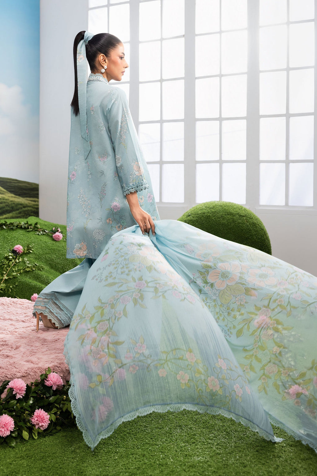 MARIA.B | M.BASICS Dreamscape Lawn Unstitched - 2B - Aarzu