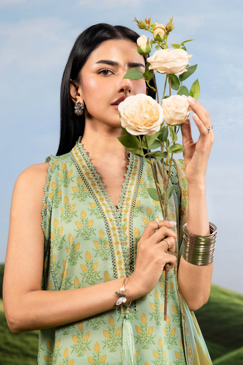 MARIA.B | M.BASICS Dreamscape Lawn Unstitched - 12B - Aarzu