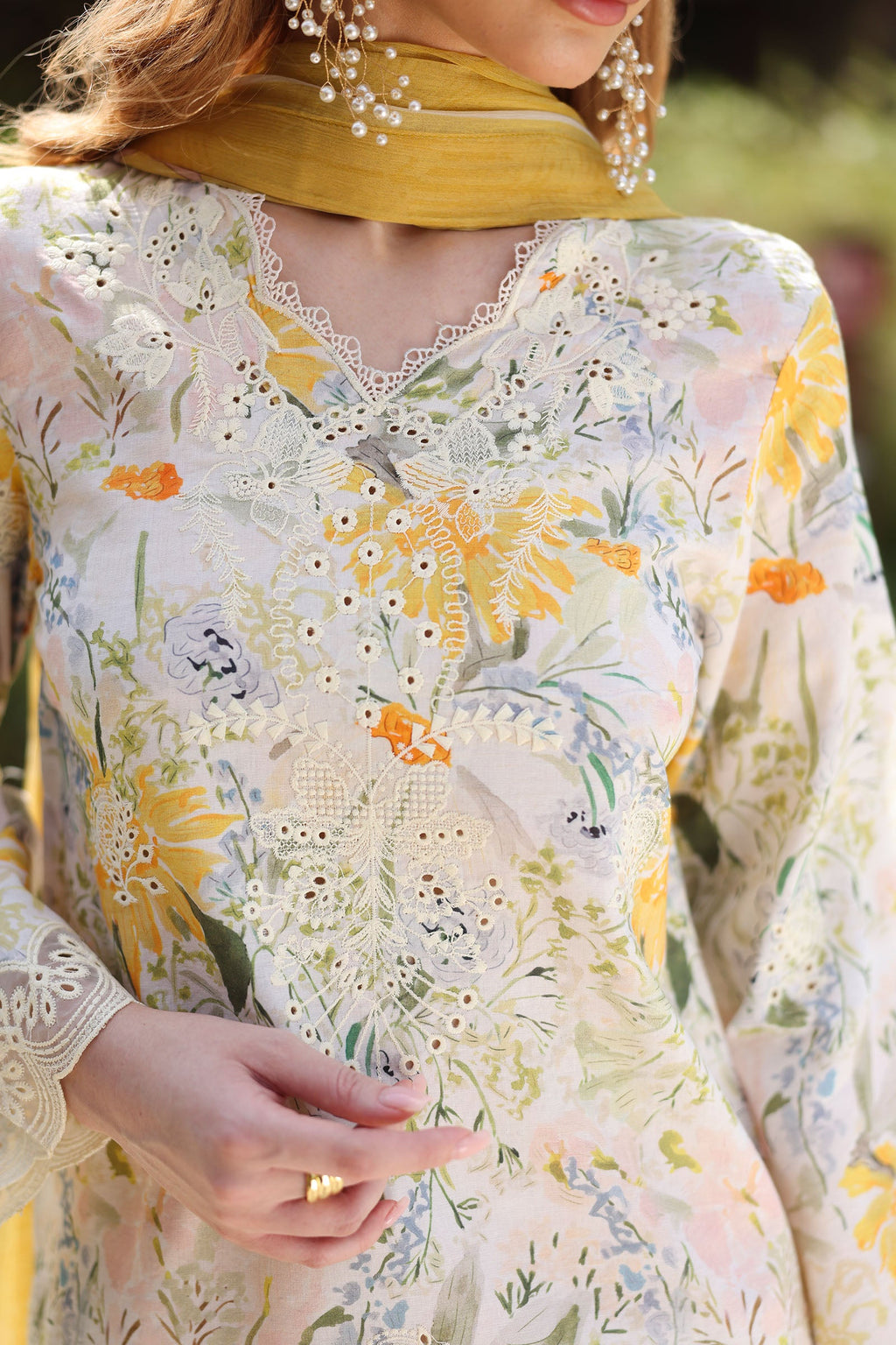 RANG RASIYA | Raaya Printkaari Lawn 2026 - Ivoria - Aarzu