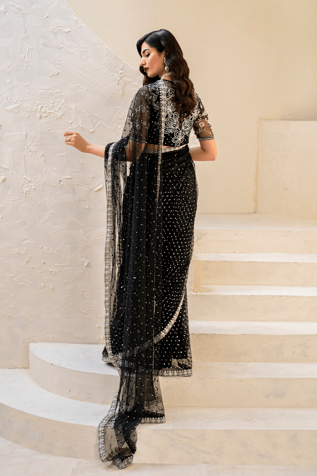 IZNIK | Chinon Chiffon '24 | CC-50 Embroidered Net Unstitched - Aarzu