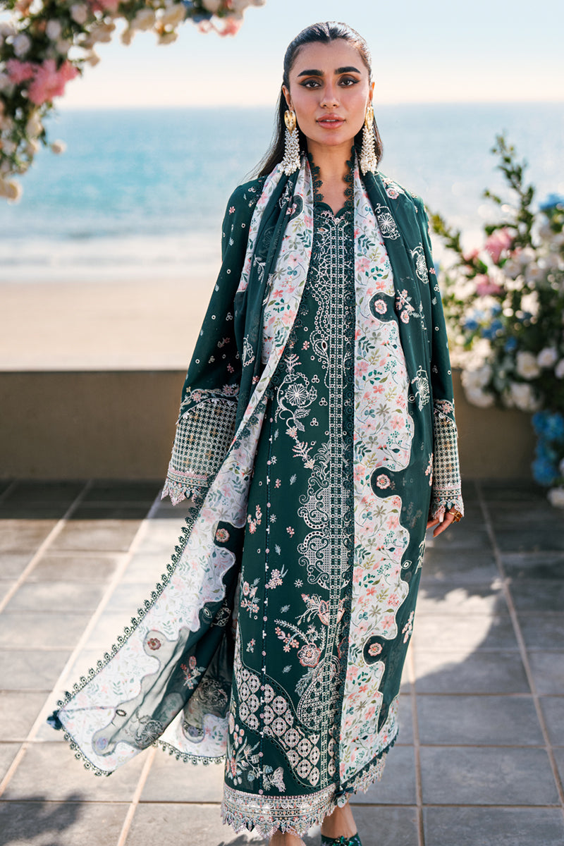 QALAMKAR | Luxury Lawn 2025 | Eliza FK-13 Unstitched