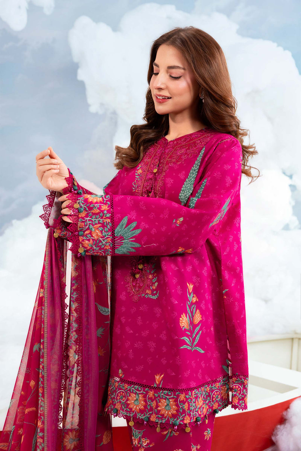 MARIA.B | M.BASICS Dreamscape Lawn Unstitched - 3B - Aarzu