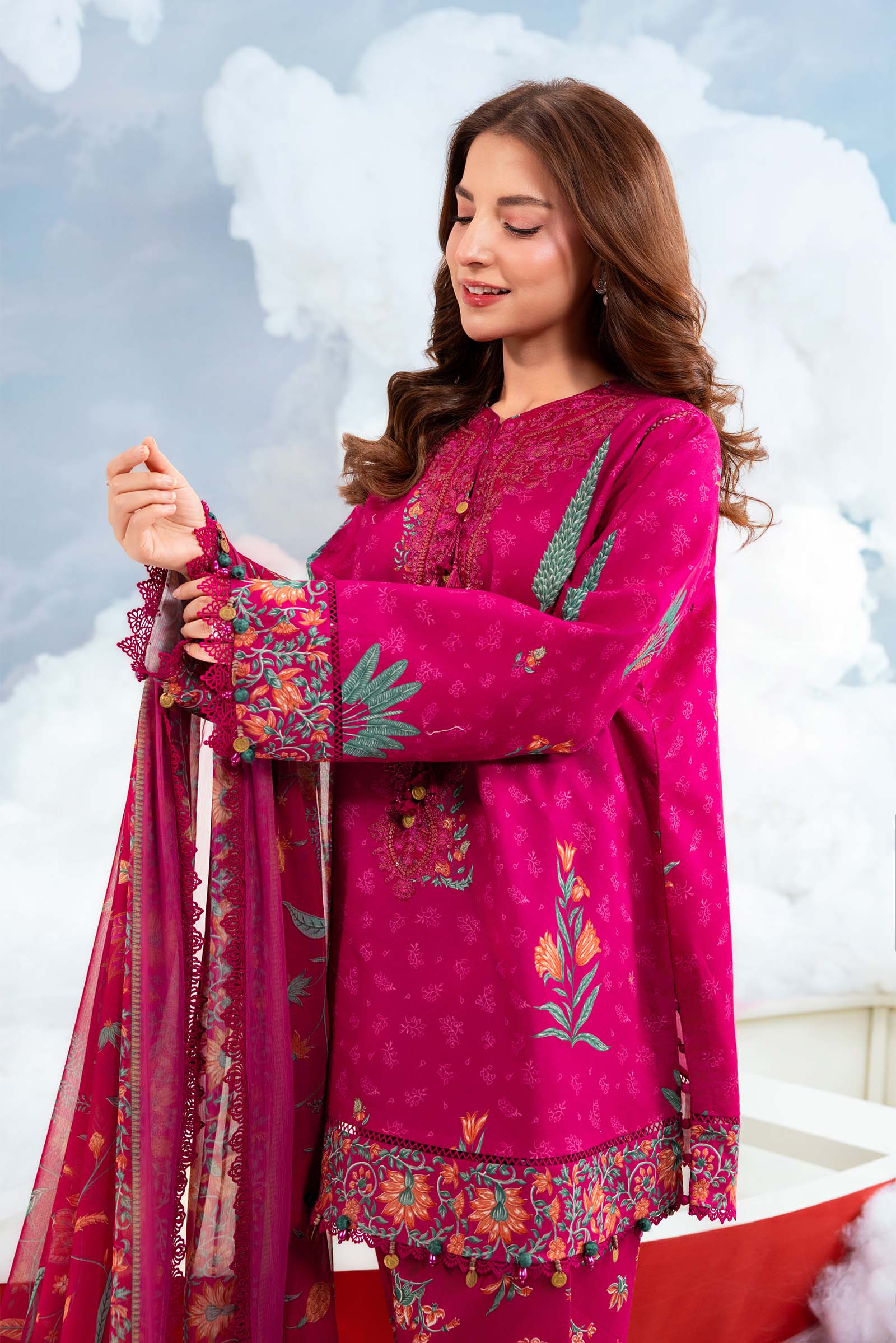 MARIA.B | M.BASICS Dreamscape Lawn Unstitched - 3B - Aarzu