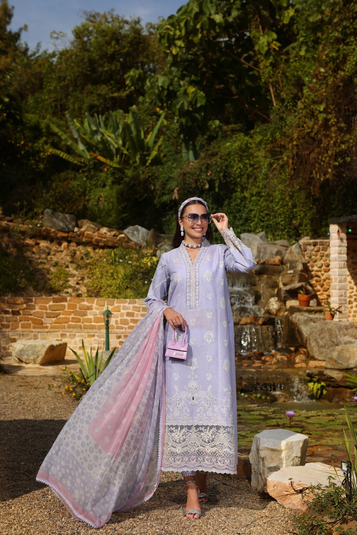 NOOR by Sadia Asad : Luxe Chikankaari 2025-D3-A Unstitched Lawn