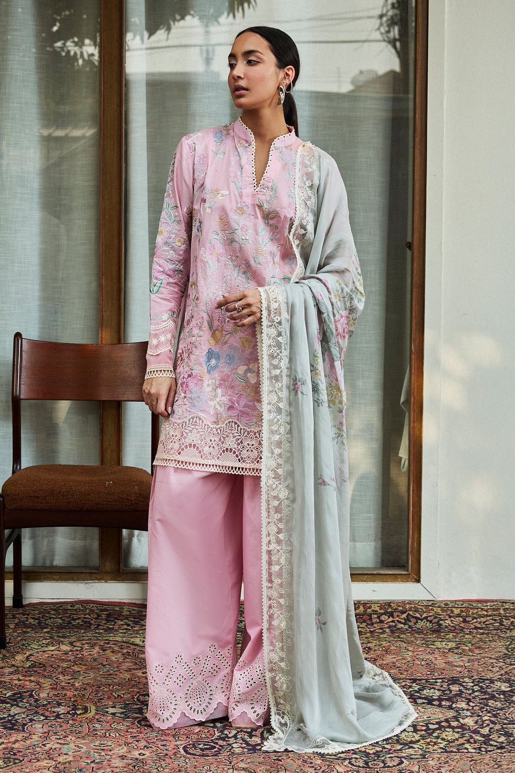 ZARA SHAHJAHAN | Satori Luxury Lawn 2025 - Nozomi-2A Unstitched - Aarzu