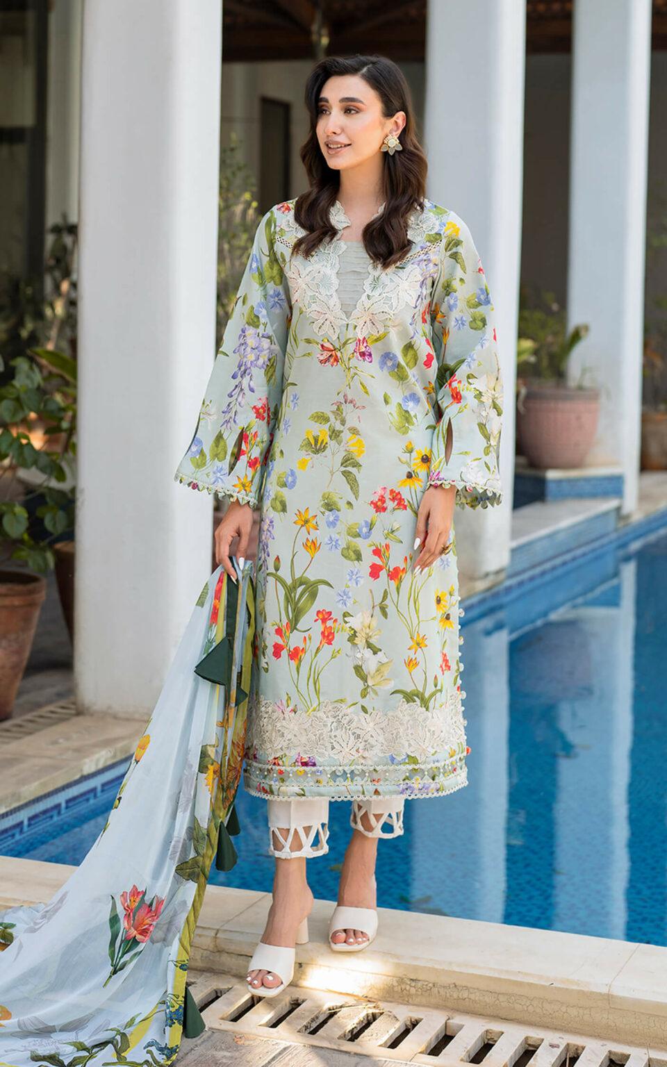 Asifa & Nabeel | Meraki Summer'24 Lawn | Suroor MK-04