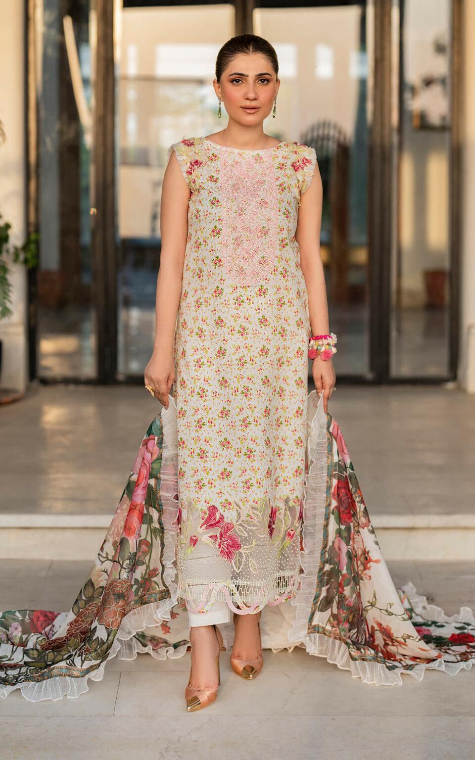 Asifa & Nabeel | Meraki Summer'24 Lawn | Gulnar MK-15 Unstitched